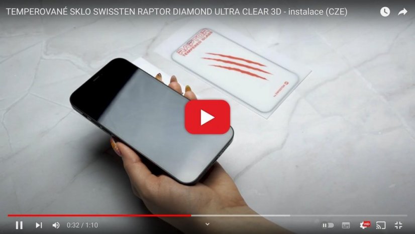 SWISSTEN RAPTOR DIAMOND ULTRA CLEAR 3D TEMPEROVANÉ SKLO PRO APPLE IPHONE 12/12 PRO ČERNÉ
