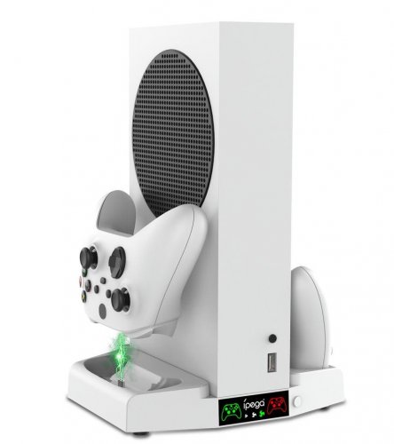 iPega XBS011 Multifunkční Nabíjecí Stojan s Chlazením pro Xbox Series S