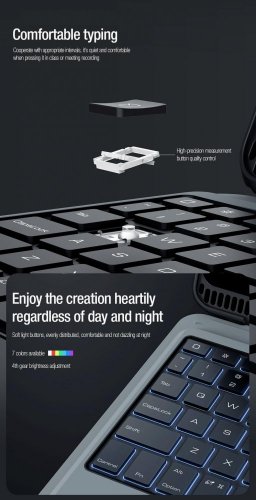 Nillkin Bumper Combo Keyboard Case (Backlit Version) pro iPad 10.2 2019/2020/2021 Black