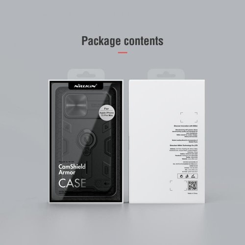 Nillkin CamShield Armor Zadní Kryt pro Apple iPhone 13 Pro Max Black (without logocut)