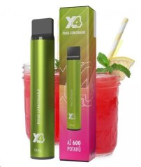 X4 Bar - jednorázová cigareta- 0mg - ZERO - Pink Lemonade (Růžová limonáda)