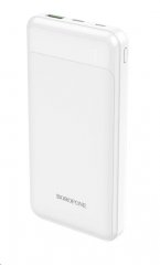 Borofone Power Bank 10000mAh BJ19 Incredible - USB 3.0 + USB-C PD 20W QC 3.0 18W, White