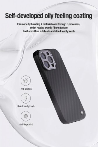Nillkin CarboProp Aramid Magnetic Zadní Kryt pro Apple iPhone 13 Pro Black