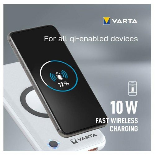 VARTA Portable Bezdrátová Powerbanka 15000mAh Silver