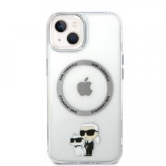 Karl Lagerfeld IML Karl and Choupette NFT MagSafe Zadní Kryt pro iPhone 14 Transparent