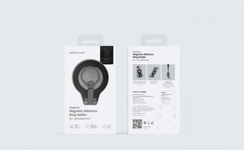 Nillkin SnapGrip Magnetický Adhesive Ring Holder Black