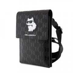 Karl Lagerfeld Saffiano Monogram Choupette NFT Taška na Telefon Black