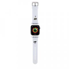 Karl Lagerfeld Karl and Choupette Head NFT Řemínek pro Apple Watch 38/40/41 White