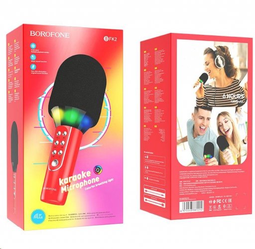 Borofone Karaoke Microphone Bluetooth BFK2 Elf Red