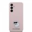 Karl Lagerfeld Liquid Silicone Metal Choupette Zadní Kryt pro Samsung Galaxy S23 FE Pink