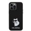 Karl Lagerfeld Liquid Silicone Choupette NFT Zadní Kryt pro iPhone 15 Pro Max Black