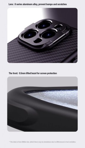 Nillkin CarboProp Aramid Magnetic Zadní Kryt pro Apple iPhone 15 Pro Max Black