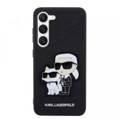 Karl Lagerfeld PU Saffiano Karl and Choupette NFT Zadní Kryt pro Samsung Galaxy S23+ Black