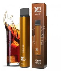 X4 Bar - jednorázová cigareta-  0mg - ZERO - Cola ICE (Chladivá kola)