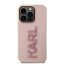 Karl Lagerfeld 3D Rubber Glitter Logo Karl Zadní Kryt pro iPhone 15 Pro Max Pink