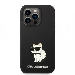 Karl Lagerfeld Liquid Silicone Choupette NFT Zadní Kryt pro iPhone 14 Pro Black