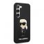 Karl Lagerfeld Liquid Silicone Ikonik NFT Zadní Kryt pro Samsung Galaxy S23 Black